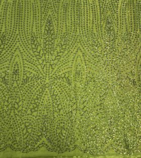 Beaded Tulle - Olive