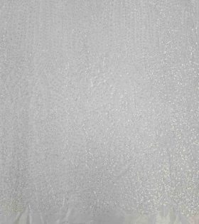 Beaded Tulle - White