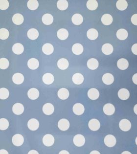 Digital Printed Duchess Satin - Polka Dots - Powder Blue