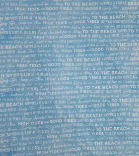 Printed Mini Matt - Words - Powder Blue
