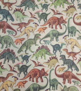 Printed Mini Matt - Dinosaurs - Cream