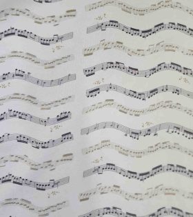 Printed Mini Matt - Music Notes - Ivory