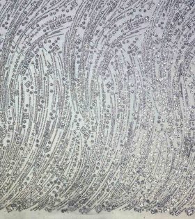Caviar Tulle (260503) - Black & Silver