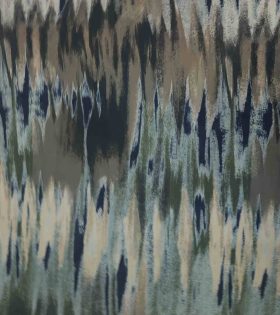 Printed L'Amour Satin D#4 - Navy Blue