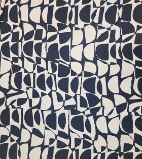 Printed L'Amour Satin D#2 - Black