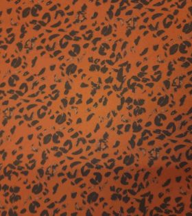 Printed Scuba Crepe D#1 - Burnt Orange