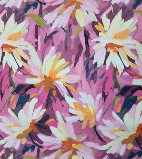 Printed Scuba Crepe D#3 - Cerise Pink