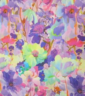 Printed Scuba Crepe D#5 - Purple