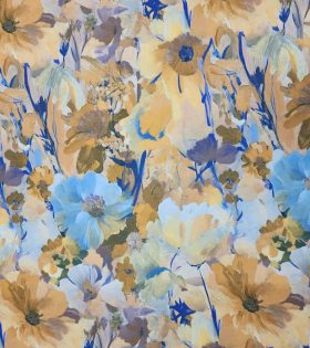 Printed Scuba Crepe D#5 - Mustard