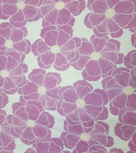Printed Nylon Rayon - Rose