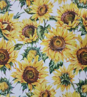 Printed Mini Matt - Sunflower - White
