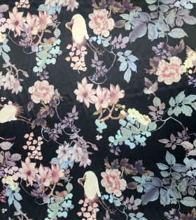 Digital Printed Stretch Satin - Floral