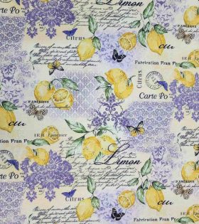Printed Mini Matt - Lemon - Yellow