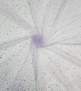 Glitter Raindrop Tulle - Lilac