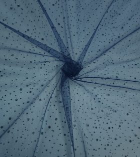 Glitter Raindrop Tulle - Navy Blue