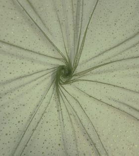 Glitter Raindrop Tulle - Olive