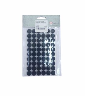 Hook & Loop Dots - Black - Round