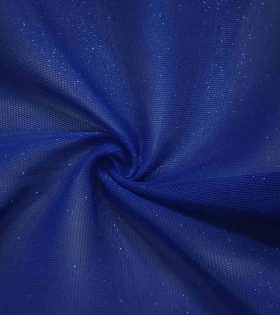 Small Honeycomb Glitter Mesh - Royal Blue
