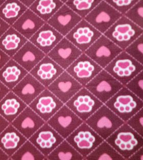 Polar Fleece - Hearts & Paws