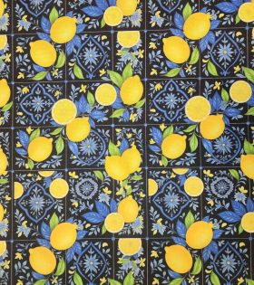 Printed Mini Matt (260608) - Lemons - Black