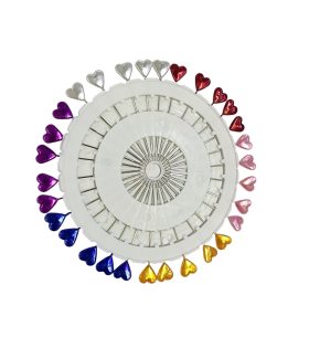Large Hat Pins - Hearts - Multicolored