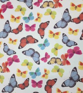 Printed Mini Matt (260708) - Butterflies - Ivory