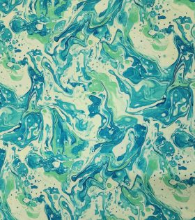 Rayon Challis - Abstract - Aqua