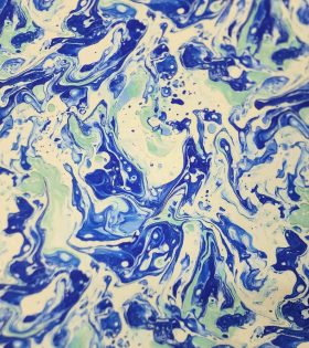 Rayon Challis - Abstract - Royal Blue