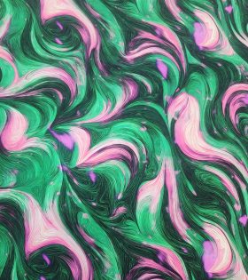 Rayon Challis - Abstract - Emerald Green