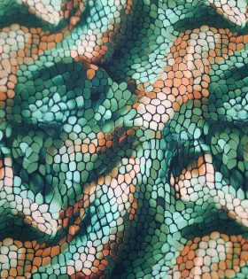 Rayon Challis - Abstract - Bottle Green