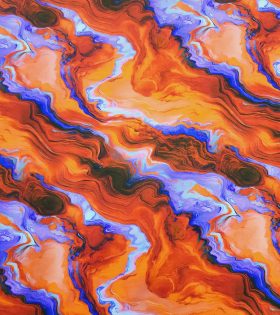 Rayon Challis - Abstract - Red