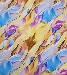 Rayon Challis - Abstract - Peach