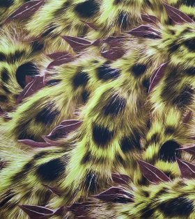 Rayon Challis - Abstract - Lime