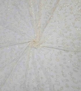 130cm Chantilly Beaded Lace  - Cream