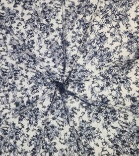 130cm Chantilly Beaded Lace  - Navy Blue