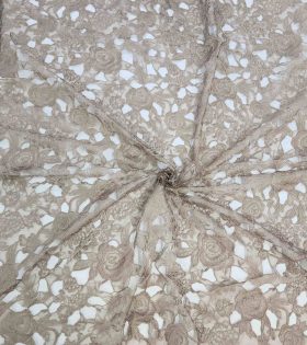Laser Cut Lace - Taupe
