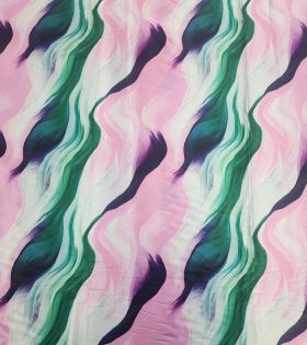 Printed Armani Satin - Abstract - Pink