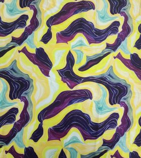 Printed Armani Satin - Abstract - Purple