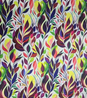 Printed Armani Satin - Floral - Purple