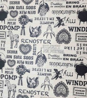 Upholstery Printed Vinyl - Tuis - Natural