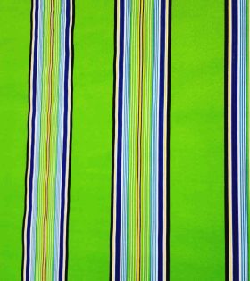 Printed Poly Cotton - Stripes - Lime