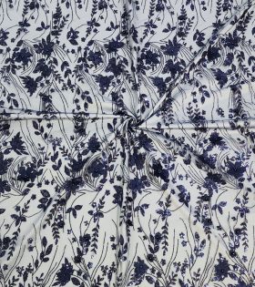 3D Sugar Metallic Tulle - Navy Blue