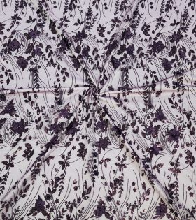 3D Sugar Metallic Tulle - Plum