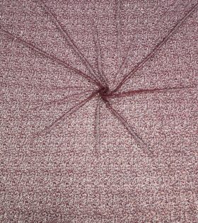 Beaded Gauze Tulle - Maroon