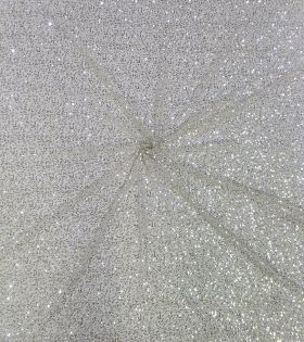 Beaded Gauze Tulle - Silver