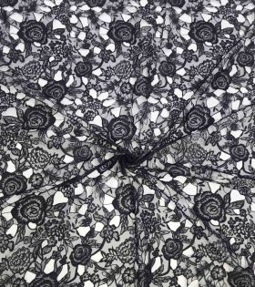 Laser Cut Lace - Black