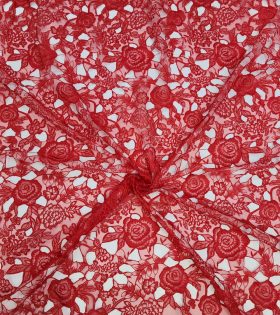 Laser Cut Lace - Red