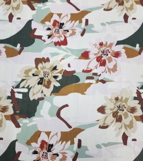 Digital Printed Chiffon - Abstract - Olive