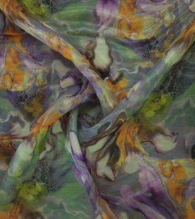 Printed Organdy Satin D16