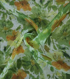Printed Organdy Satin D17